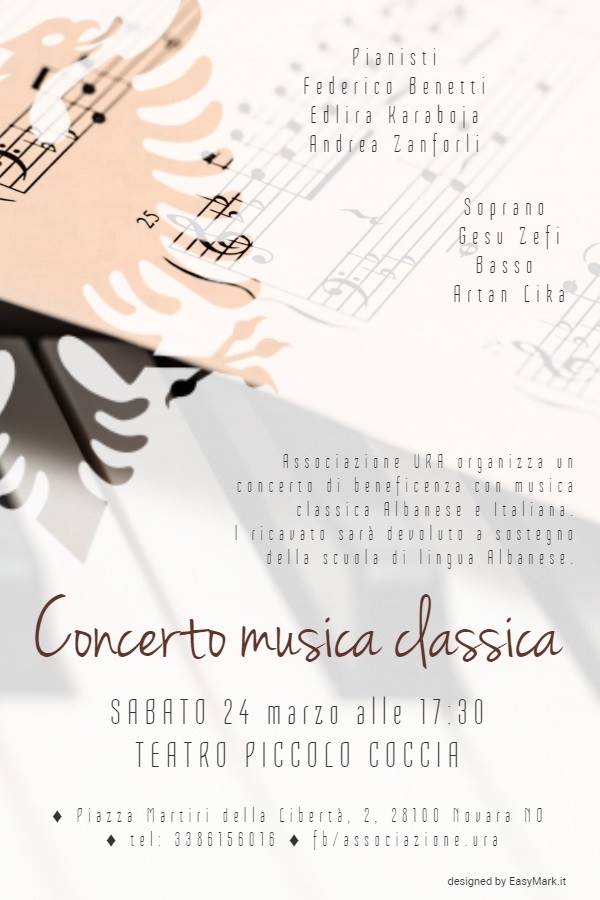 Concerto Musica Classica Teatro Piccolo Coccia Novara Associazione Ura